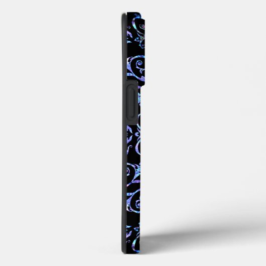 Elegant Blue en Paars Pearl Pattern Case-Mate iPhone Case (Achterkant / Rechts)