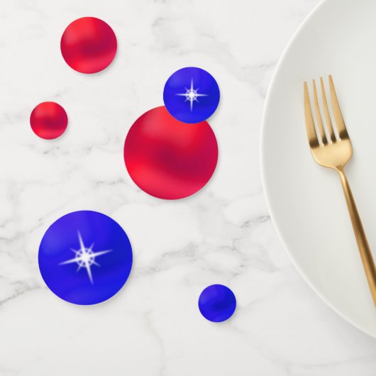 Elegant Blue en Red Table Confetti (Groep)