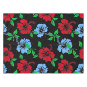 Elegant blue en Red Tropical Floral Pattern | Tafelkleed (Voorkant (Horizontaal))