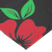 Elegant blue en Red Tropical Floral Pattern | Tafelkleed (Gekanteld)