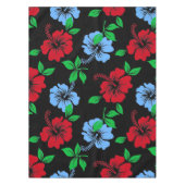 Elegant blue en Red Tropical Floral Pattern | Tafelkleed (Voorkant)