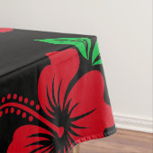 Elegant blue en Red Tropical Floral Pattern | Tafelkleed (Voorbeeld)