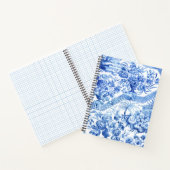 Elegant  Blue en White Chinoiserie Noteboo Notitieboek (Binnen)
