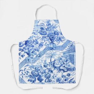 Elegant Blue en White Chinoiserie Schort