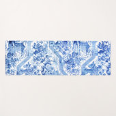 Elegant Blue en White Chinoiserie Yogamat (Voorkant (horizontaal))