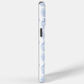 Elegant Blue en White Ginger Jar Monogramed Case-Mate iPhone Case (Achterkant / Rechts)