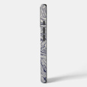 Elegant Blue en White Marble Swirl Case-Mate iPhone Case (Achterkant / Links)