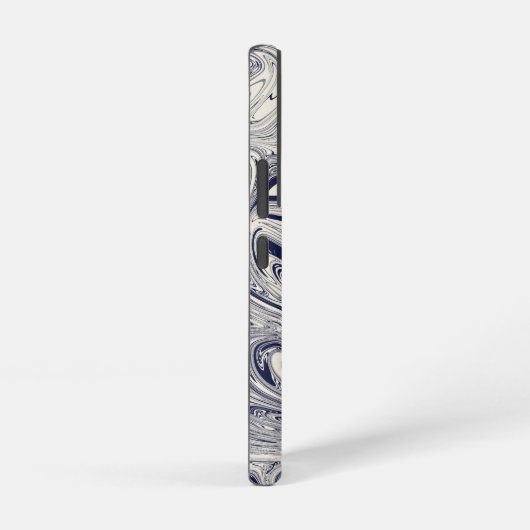 Elegant Blue en White Marble Swirl Samsung Galaxy Hoesje (Rechterkant)