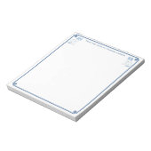 Elegant Blue en White Pottery Dogs Desk Notitieblok (Gedraaid)