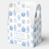 Elegant Blue en White Pumpkins Weduwen Shower Bedankdoosjes (Geopend)