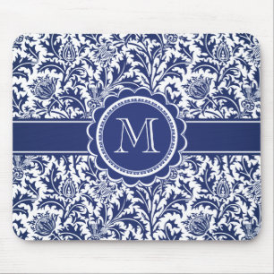 Elegant Blue en White William Morris Floral Muismat