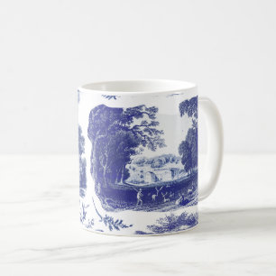 Elegant Blue English country pastoral Koffiemok