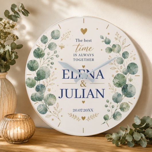 Elegant Blue Eucalyptus Wedding Grote Klok