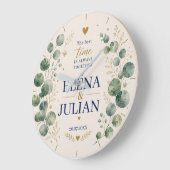 Elegant Blue Eucalyptus Wedding Grote Klok (Hoek)