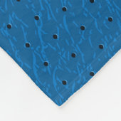 Elegant Blue Faux Leather look Fleece Deken (Hoek)