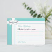 Elegant Blue Fête des mariées Notes de conseil (Debout devant)