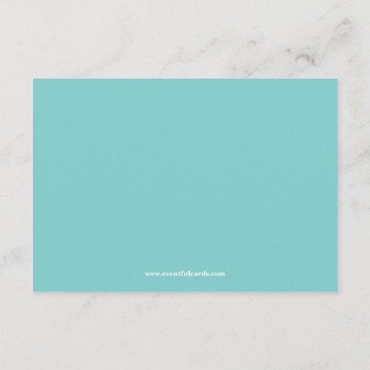 Elegant Blue Fête des mariées Notes de conseil (Dos)