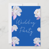 Elegant Blue Floral Arch Wedding Invitation (Dos)