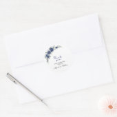 Elegant Blue Floral & Botanical Wedding Stickers  (Enveloppe)