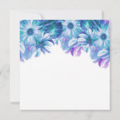 Elegant Blue Floral Engagement Party Kaart (Achterkant)