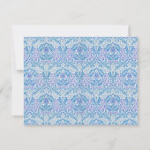 Elegant Blue Floral Pattern Notitiekaartje (Achterkant)