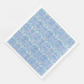 Elegant Blue Floral Pattern Servet (Hoek)