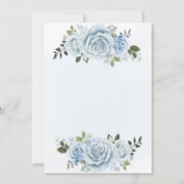 Elegant Blue Floral Quinceañera Invitation (Dos)