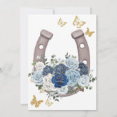 Elegant Blue Floral Quinceañera Invitation (Dos)