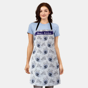 Elegant Blue Floral Schort