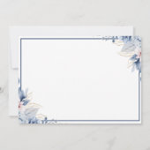 Elegant Blue Floral Sweet 16 Invitation (Dos)