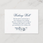 Elegant Blue Floral Wedding Good Informatiekaartje (Voorkant)
