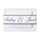 Elegant Blue Floral Wedding Invitation Uitnodigingen Wikkel (Voorkant Voorbeeld)