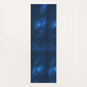 Elegant Blue Floral Yogamat (Achterkant)