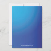 Elegant Blue Flourish Rehearsal Dinner Kaart (Achterkant)