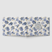 Elegant Blue Flowers Gastenboek (Volledig)