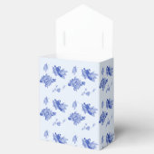 Elegant Blue Flowers Modern Retro Chinoiserie Bedankdoosjes (Geopend)
