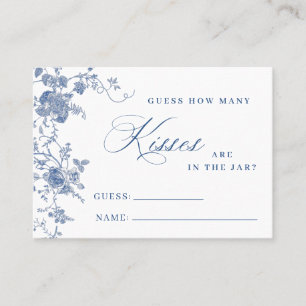 Elegant Blue Flowers raden hoeveel Kaart het spel Visitekaartje