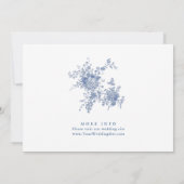 Elegant Blue Flowers word m'n Bridesmaid. Kaart (Achterkant)