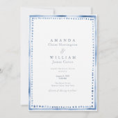 Elegant Blue French Estate Wedding Invitation  (Devant)