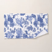 Elegant  Blue French Toile Deer Bad Handdoek (Handdoek)