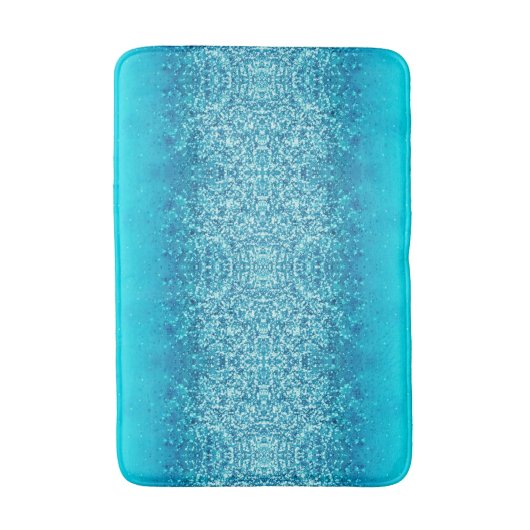 Elegant Blue Frost Sparkle Bath Mat (Voorkant Verticaal)