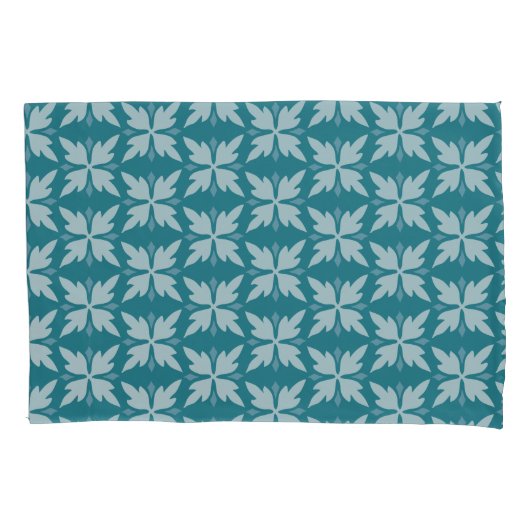 Elegant Blue Geometric Pattern Kussensloop (Voorkant-Links)