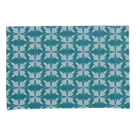 Elegant Blue Geometric Pattern Kussensloop (Voorkant-Rechts)