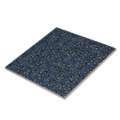Elegant Blue Glitter Black Gold Leopard Print Tegeltje (Zijkant)