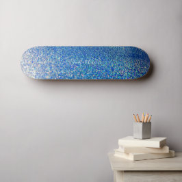 Elegant blue Glitter Custom Name Skateboard