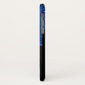 Elegant Blue Glitter-schijven Case-Mate iPhone Case (Achterkant/links)