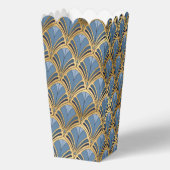 Elegant Blue Gold Art Deco  Pattern Bedankdoosjes (Achterkant)
