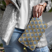 Elegant Blue Gold Art Deco Pattern Etui