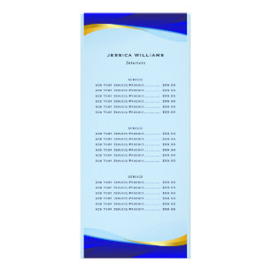 Elegant Blue Gold Luxury Designer Logo Business Reclamekaart