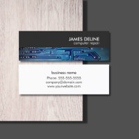 Elegant Blue Gray Circuit Computer Repair
